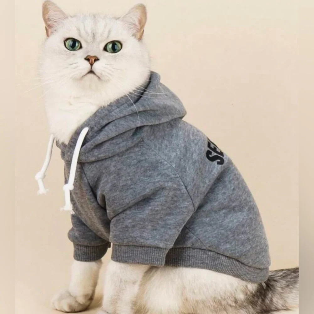 NEW w/o tags (NWOT) Dog Warm Hooded Sweatshirt For Cat/Dog Indoor & Outdoor Wear - Picture 2 of 8